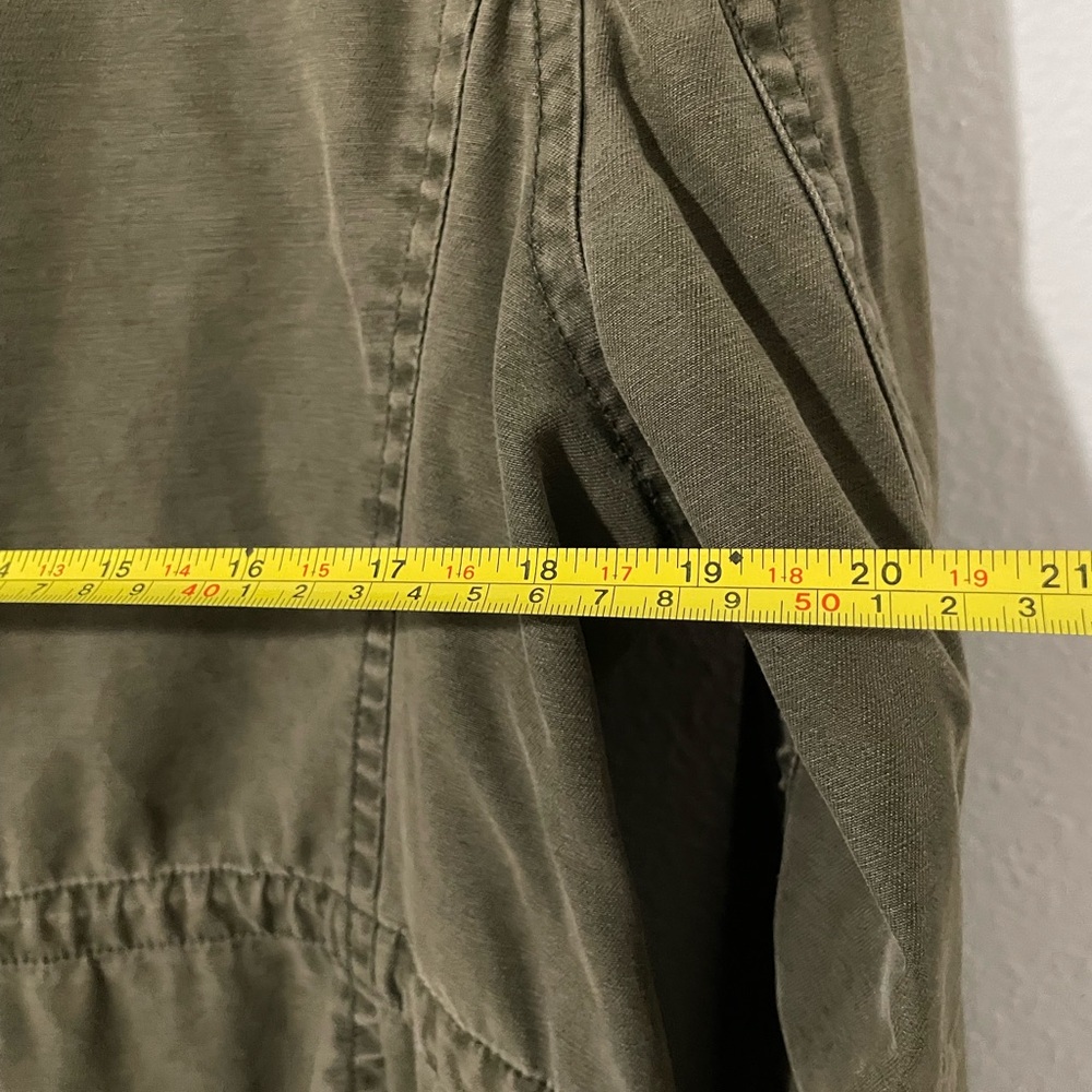 Levis Jacket Army Green Military Cargo Pockets Zip Snap Women's 6 - Picture 8 of 8